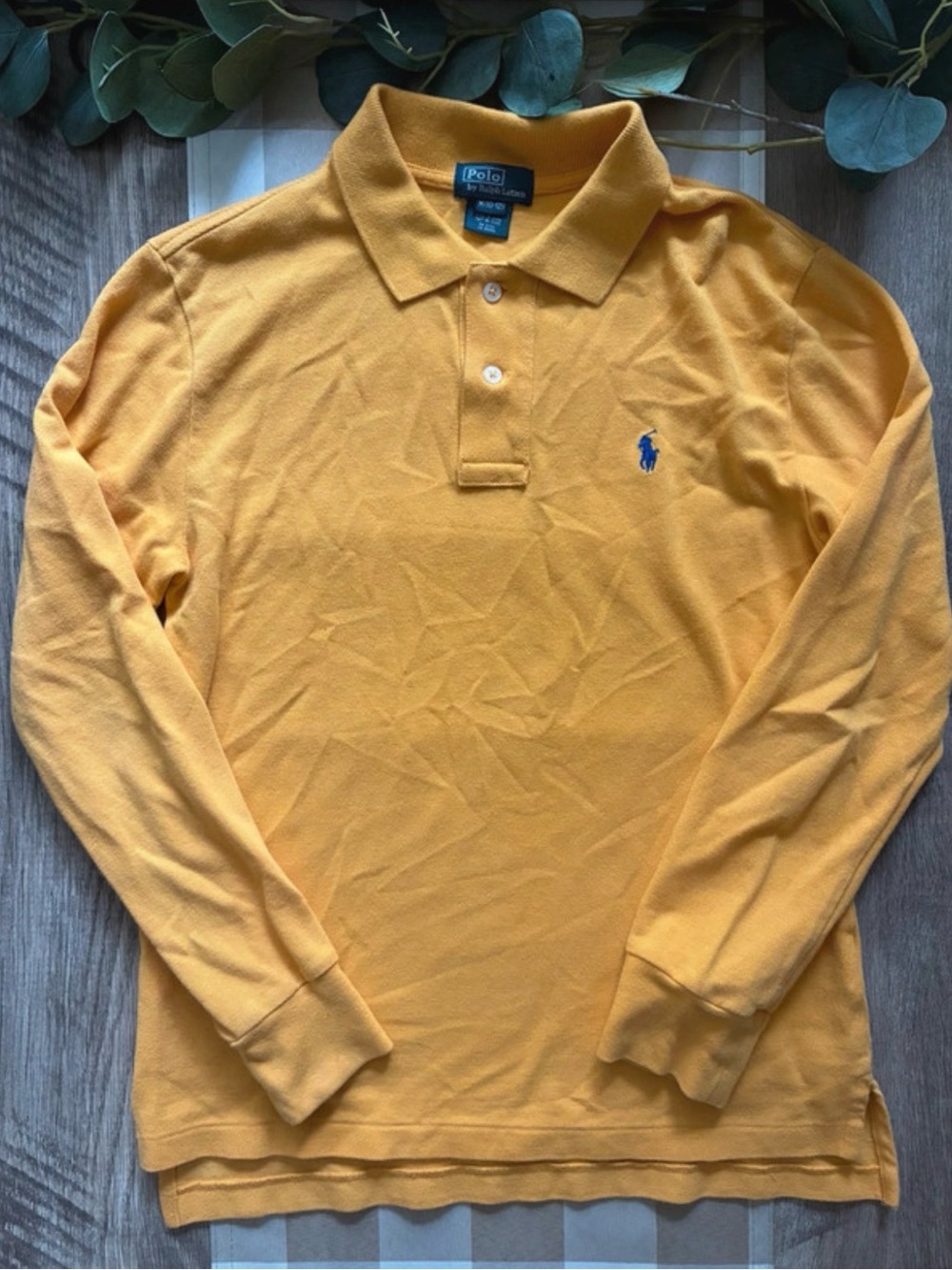 Polo by Ralph Lauren Yellow Long-Sleeve Cotton Polo